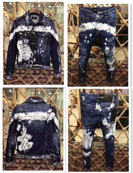 

Denim jacket 2019 men 039 long leeved denim uit denim pant 44 54