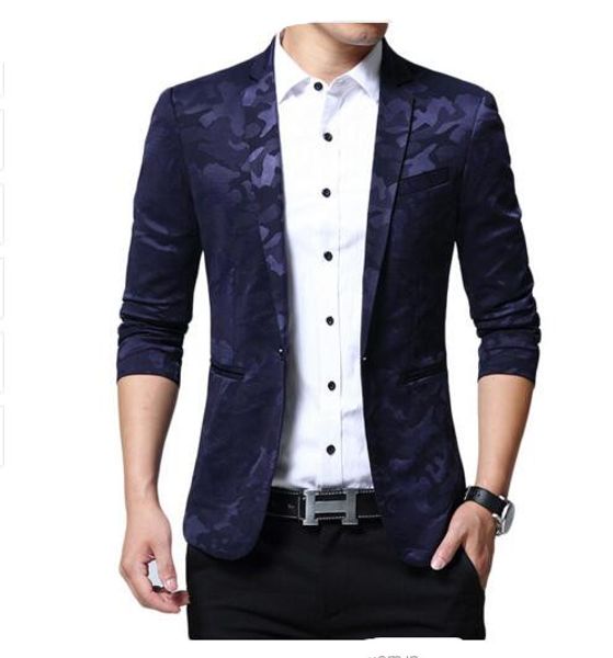 

blue laice men fashion casual slim blazers 2018 spring new arrival fashion party single breasted men suit jacket plus size, White;black