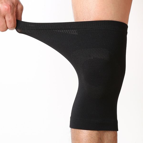 

1pair summer ultra-thin breathable knee pads running cycling sporting goods sports safety cycling knee support braces, Black;gray
