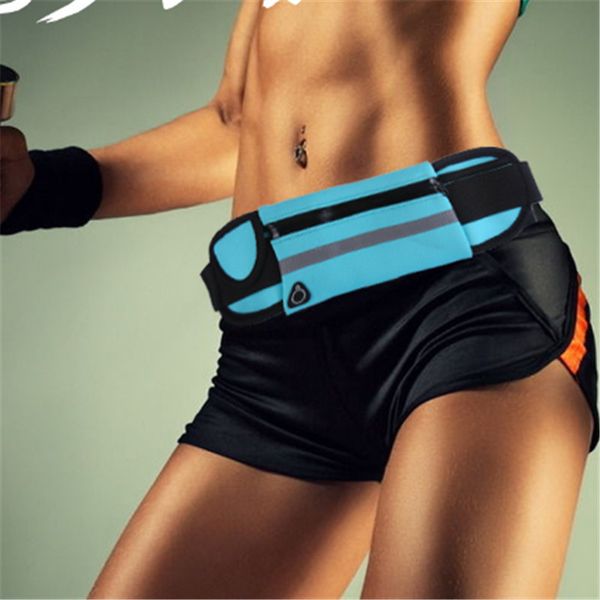 

outdoor running waist bag waterproof mobile phone holder jogging belt belly bag women gym fitness bag lady sport accessories