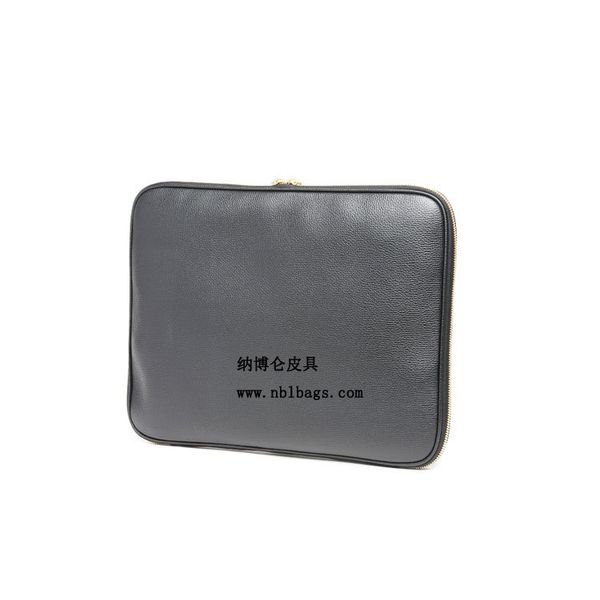 

2018 new men's business leather bag leather bag zipper