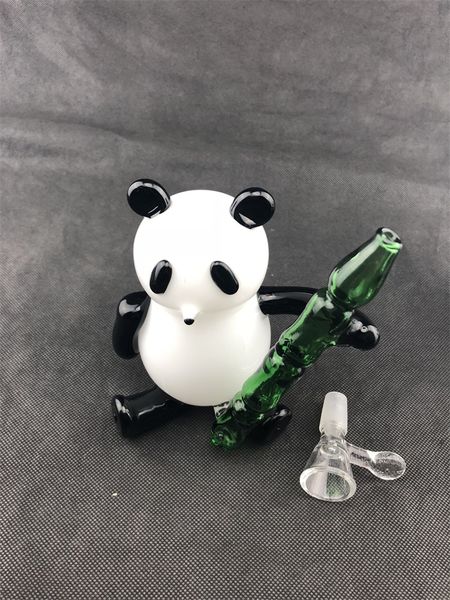 2018 Toptan cam panda bong, ücretsiz ulaşım için özel cam bong Bowl.14mm