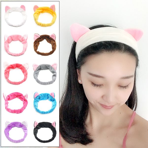 Ladies Girls Cute Cat Ears Hair Sport Sweet Cute Headband Short