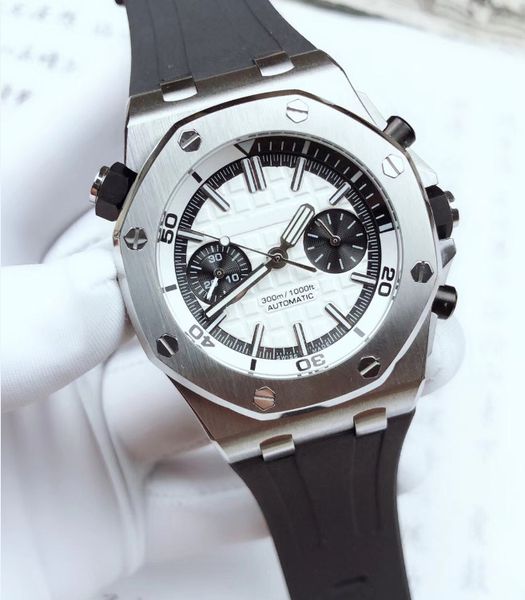 

high-quality luxury men's automatic mechanical watch, grade workmanship, 504l steel, diving 100 meters, luminous watch at night, Slivery;brown