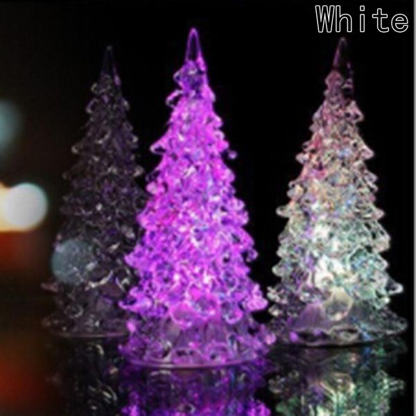 

new 1pc colorful luminous fairy color led night light lamp christmas tree ornament acrylic xmas creative table home decoration