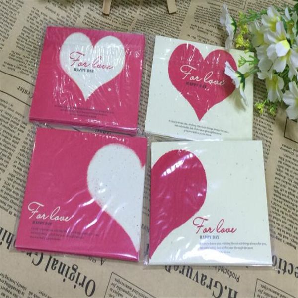 

10pcs cartoon paper envelope romantic red love heart pattern mini envelope for wedding party invitation gift