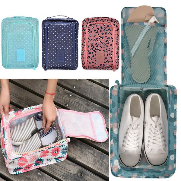 

путешествия водонепроницаемый складной хранения сумки обувь одежда косметический пакет для хранения нейлон сумка организатор сумка на молнии