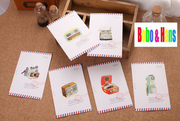 

new 6 pcs/set fashion yesterday designs series envelope card / wholesale
