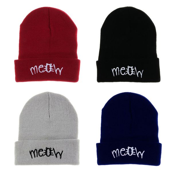 

winter knitted beanie letter print men women wool hat 2018 fashion skull hats casual outdoor caps