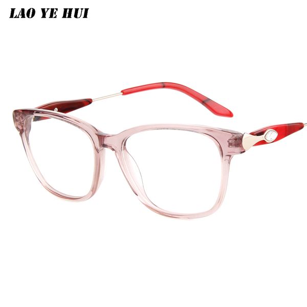 

lao ye hui fashion ac optical glasses frames women vintage brand designer big square eyeglasses frame ultralight lao-6811, Silver