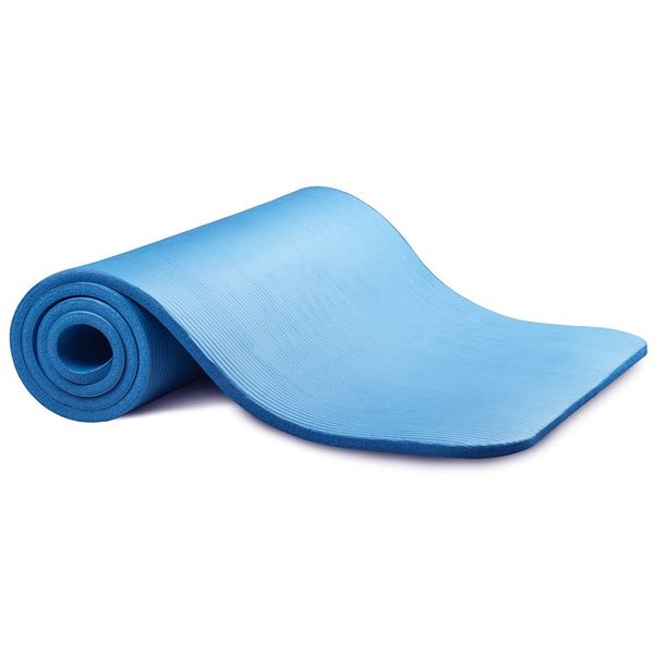 

10mm extra thick high width yoga mat density anti-tear exercise non-slip surfaces solid color yoga mat with carrying strap