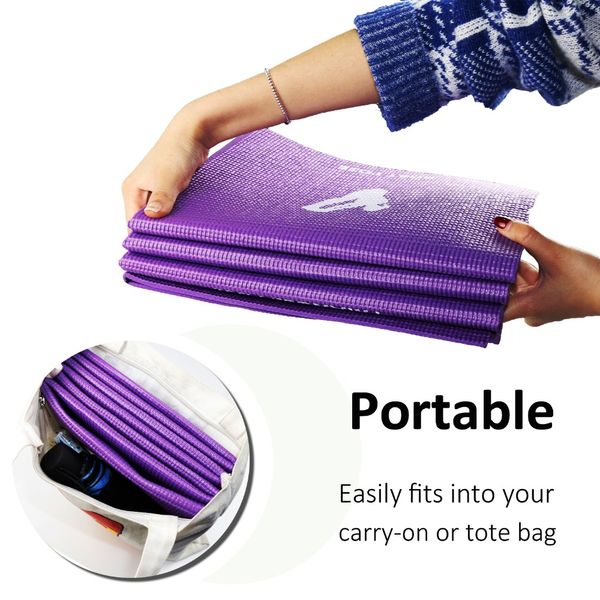 

yoga mat yoga folding pad thick 4mm non-slip foldable exercise mat for exercise fitness pilates 173cm*61cm