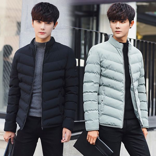 

2018 winter parka мужчины хлопок свободные пальто человек сгущение хлопок-проложенный одежда зима keep warm short фонд куртка повседневный o, Black
