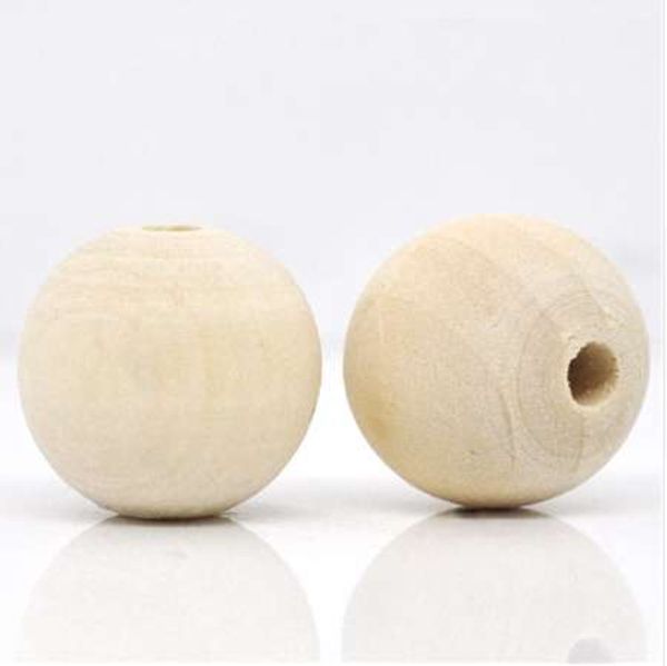 DoreenBeads 50 Runde Holz Spacer Perlen 17mm-18mm (B12713), Yiwu