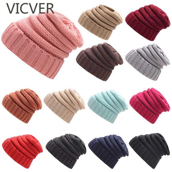 

winter beanie hat ladies knit hats for women men skullies beanies warm cap casual slouchy woolen crochet hat baggy caps