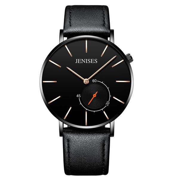 Jenises Watches Men Ultra Slim Simple Business Men Watch 2018 Fashion Luxury European Quartz Wristwatch Male Clock Mens Hodinky Black Watch High Quality Watches Watches For Less From Christeva 12 Dhgate Com