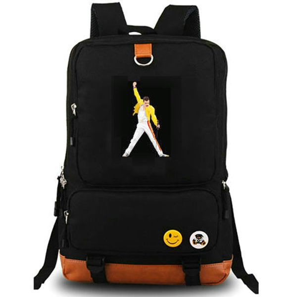 

Queen backpack freddie mercury daypack we are the champion choolbag computer interlayer ruck ack canva chool bag outdoor day pack
