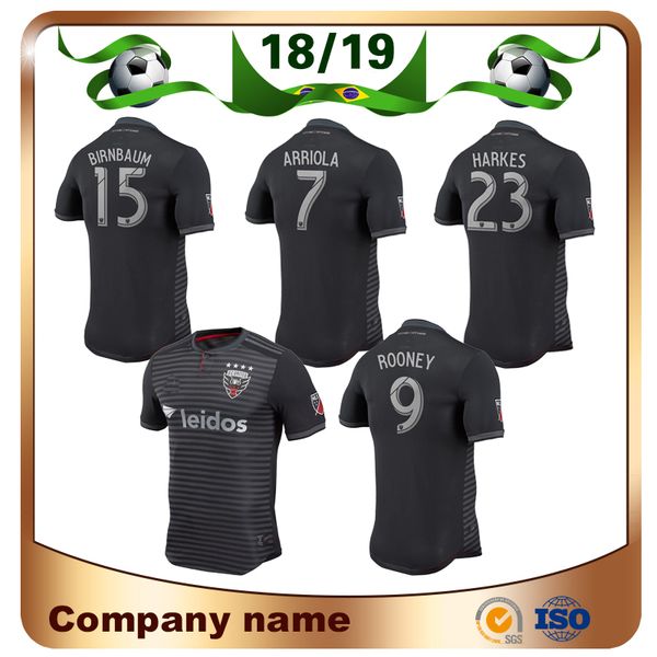 

19 20 player ver ion dc united occer jer ey 2019 ml home black 9 rooney occer hirt aco ta harke arriola tieber football uniform