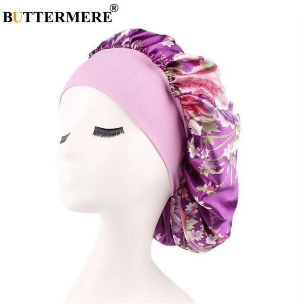 

buttermere women chemo hats flower head scarf turban beanies headwear headscarf bandana cancer loss hair purple sleep night caps, Blue;gray