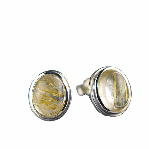 

luxury new fashion natural crystal 925 silver stud earrings for women fashion party elegant party stud earrings 2018, Golden;silver