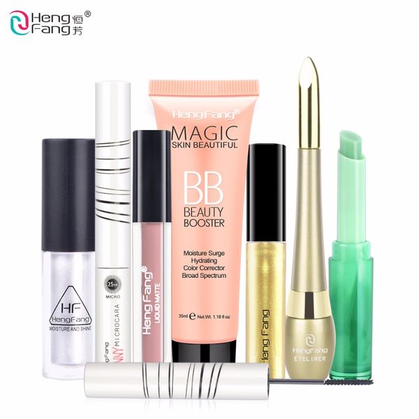 

hengfang brand makeup set 6pcs make up set eyeliner/ mascara and lip gloss and lipstick highlighter cosmetic maquiagem