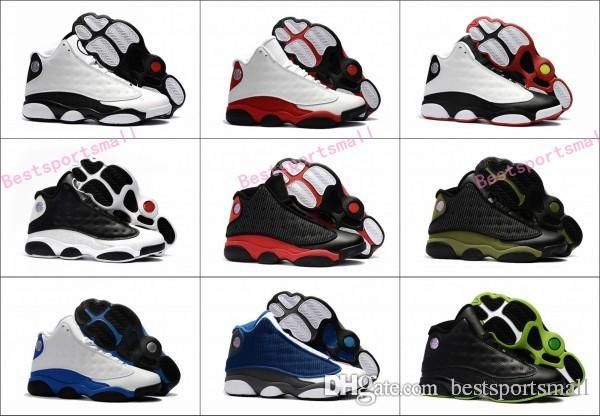 

2018 воздуха дешевые 13 Высота мужчины баскетбольная обувь черный кот разводят уваж