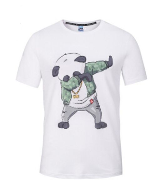 

Men Clothing Hip Hop Panda Dab Dance Printed Casual Tshirts Summer Male Crew Neck Tees Short Sleeved Tops