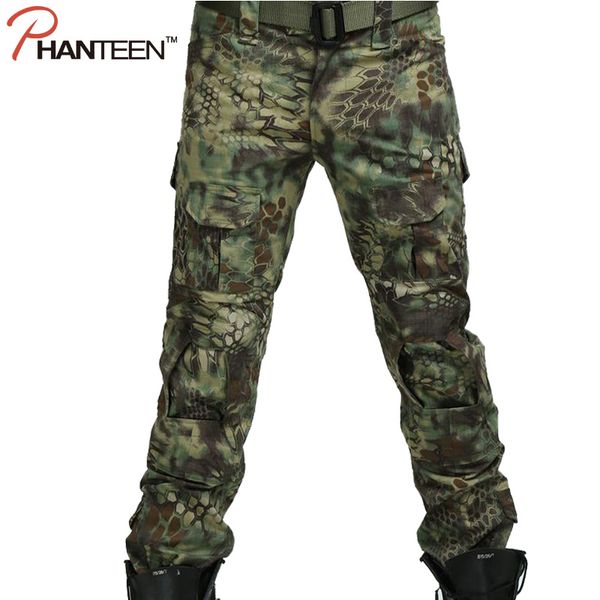 

wholesale-phanteen army style special forces camouflage man pants cs jungle trousers autumn cotton plus size fashion men brand clothing, Black