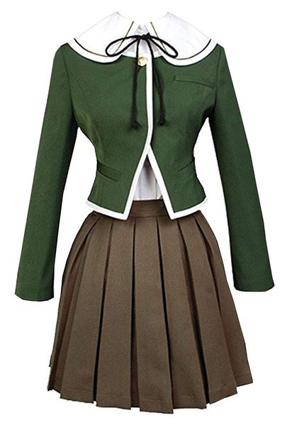 

женская danganronpa тихиро фудзисаки косплей костюм полный комплект, Black