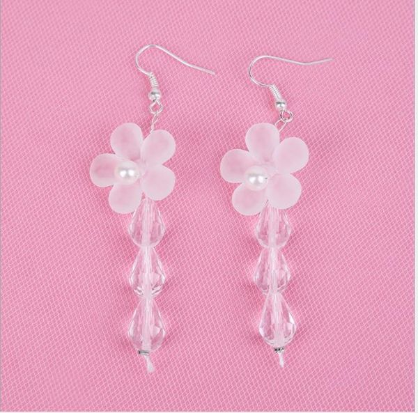 

new handmade korean handiwork crystal long wedding bride ear clip eardrop, Slivery;golden