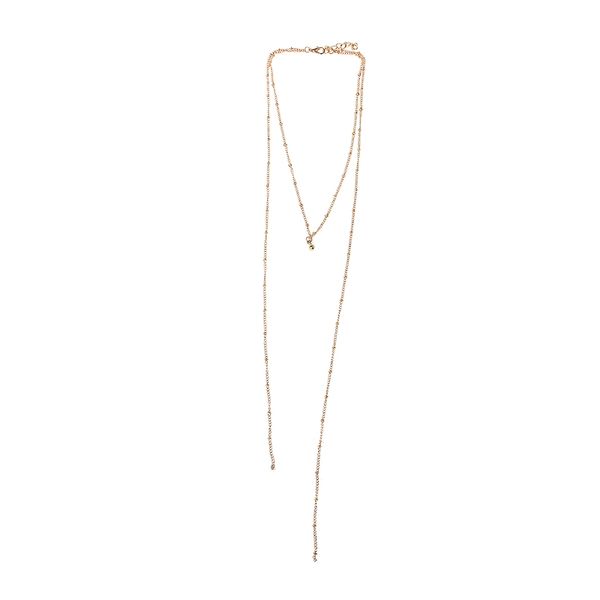 

multi-layer v shape tassel chokers necklace women long bell beads chain, Silver