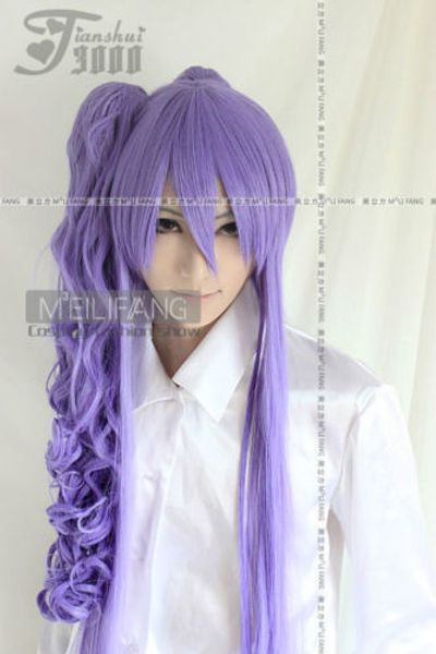 

vocaloid miku gakupo cosplay short wig+long clip on ponytail, Black