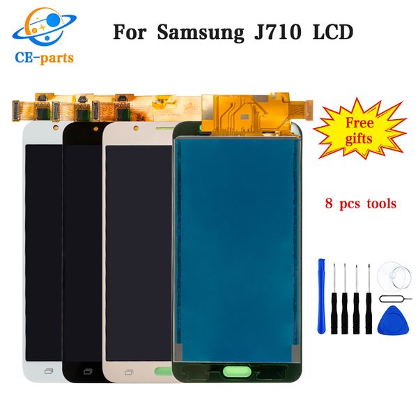 

For am ung galaxy j7 2016 j710 m j710f j710m j710h j710fn lcd di play touch creen digitizer a embly no brightne