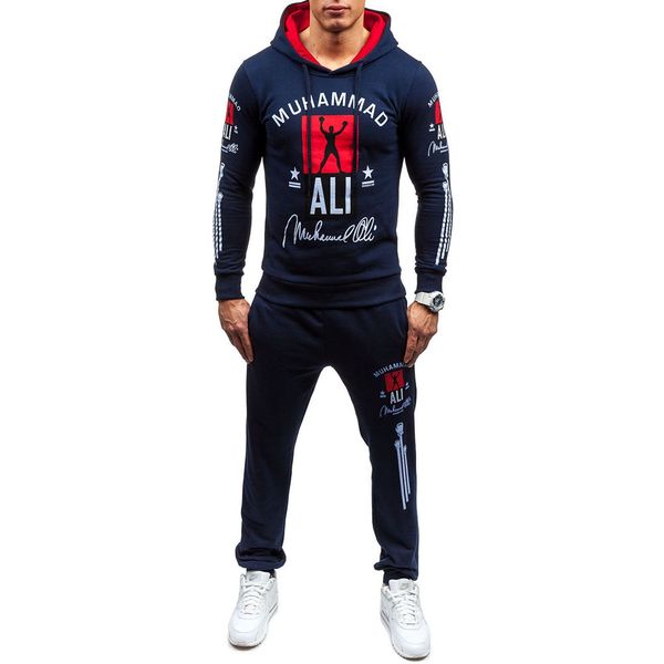 

zogaa men tracksuits outwear hoodies zipper sportwear sets male sweatshirts men set clothing+pants plus size, Gray