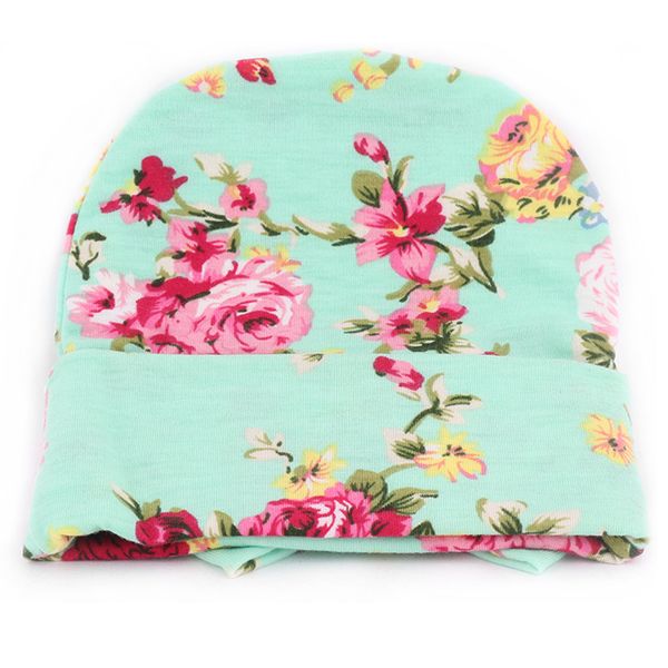 

cute girls bowknot hats flower printed cap lovely beauty beanies skullies fashion cute hat apparel accessories