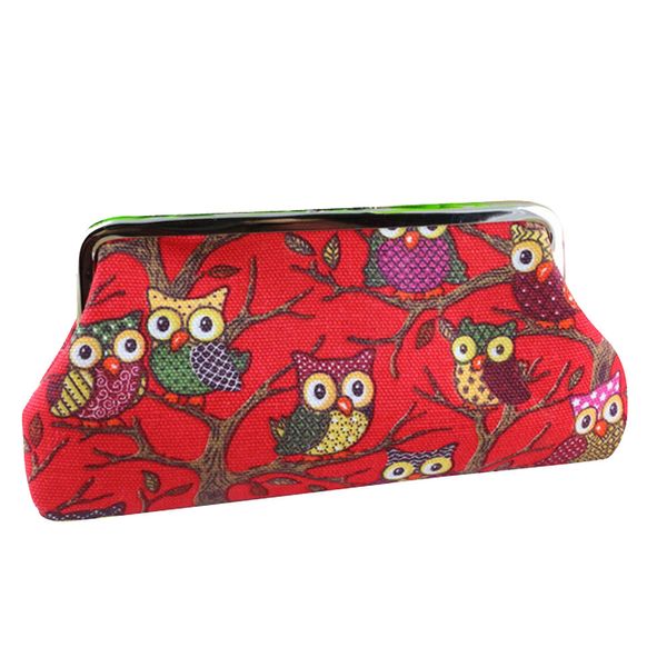 

maison fabre womens wallet coin purse new fashion lovely style lady wallet hasp owl purse clutch bag drop shipping csv o1026#25, Red;black