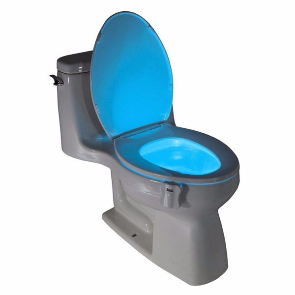

white abs 8 changing colors bowl bathroom night light smart lamp led light human motion activated sensor automatic toilet seat nightlight