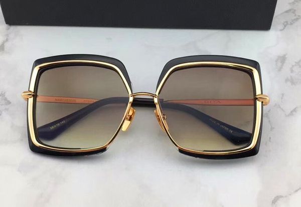 

glasses vintage black new sunglasses dnum180721-6 de mens sunglasses box sol gafas with gold/brown titanium enlom, White;black