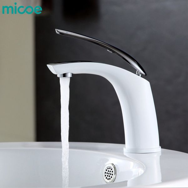 

micoe and cold water basin faucet mixer single handle single hole modern style main body copper multi-function tap m-hc204