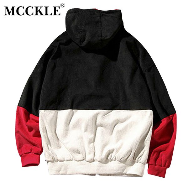 

Patchwork Fashion Autumn Color Block Patchwork Corduroy Hooded Jackets Men Hip Hop Hoodies Coats Male Casual Streetwear Outerwear New
