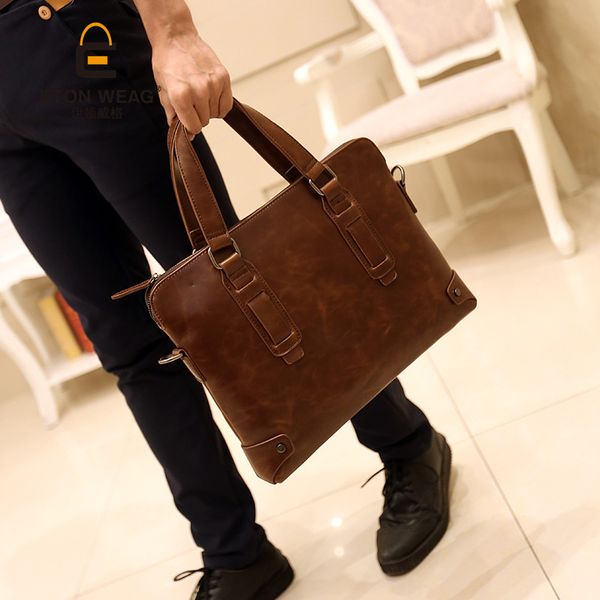 

new korean men's bag business leisure bag men's handbag single shoulder slant briefcase