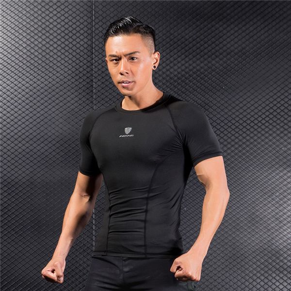 

breathable running t shirt quick dry sport short sleeve basketball t shirts gym training fitness clothing for men sportswear, Black;blue
