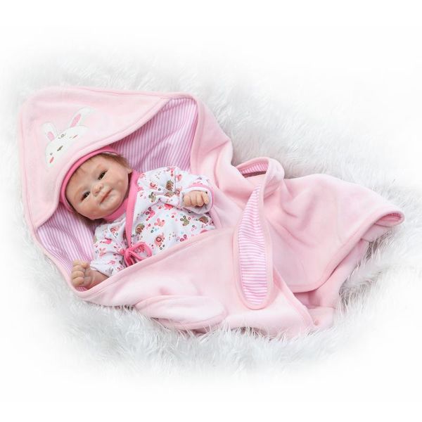 18/" Soft Silicone Vinyl Reborn Newborn Preemie Baby Doll Lifelike Girl Child Toy