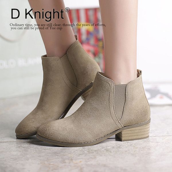 

selling genuine leather women western ankle boots new vintage cow leather slip-on short motorcycle boots girls winter, Black