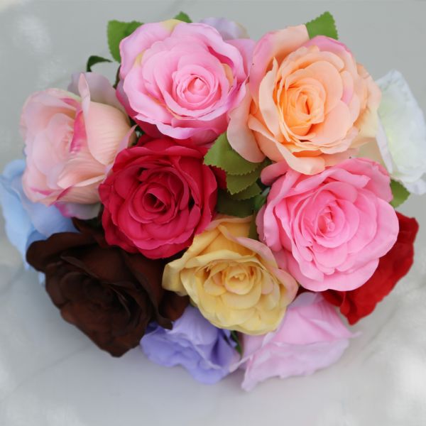 Acheter Fleurs Artificielles En Soie Roses Bouquet Accueil Décoration De Mariage Paquet De 24 Couleur Select Hb 032 De 051 Du Lijiehan2016