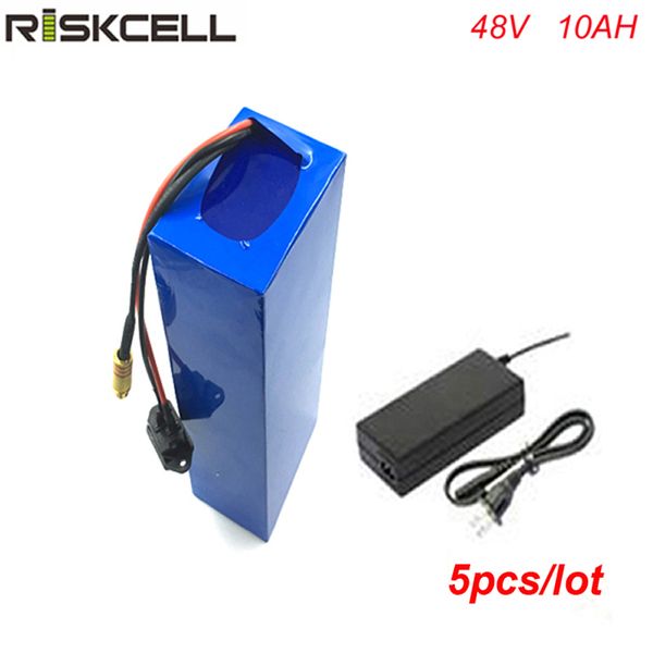 5pcs/lot Rechargeable customised 48v 750w waterproof akku 48v 10ah li ion battery pack for electric tricycle