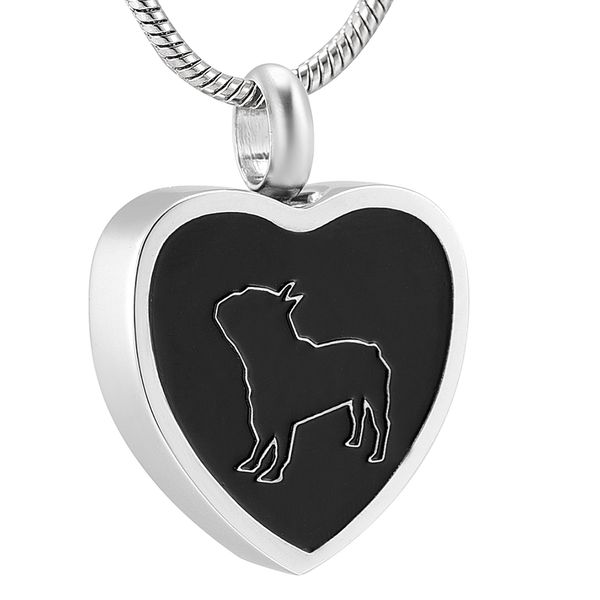 

ijd12445 mini cremation stainless steel heart memorial funeral ash cremains holder urn necklace keepsake pendant jewelry dog pet, Silver