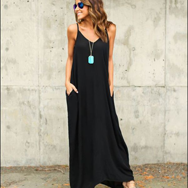

belt maxi one-piece europe summer the and states long women irregular united collar pocket dresses skirts mtglg, Black