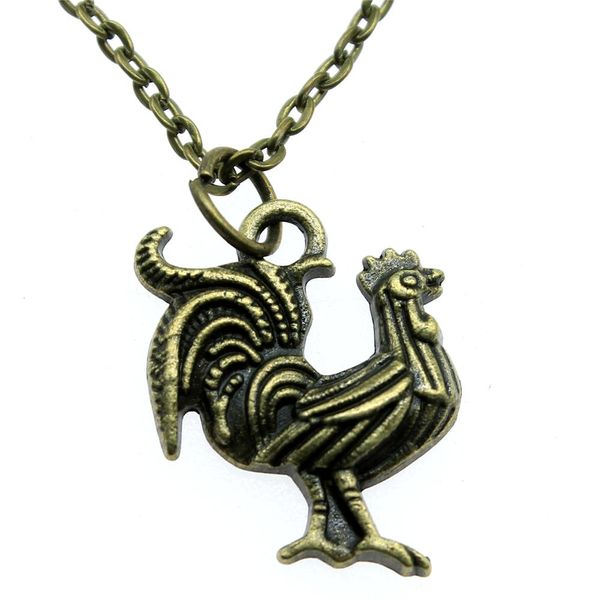 

wysiwyg 5 pieces metal chain necklaces pendants women necklace jewelry rooster 22x18mm n2-a12689, Silver