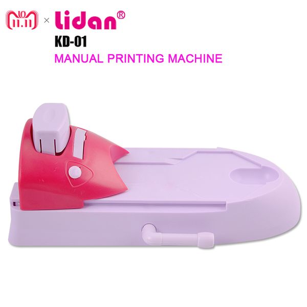

lidan nail printing machine diy easy to operate 5 templates and nail polish stamping plates set art lot, White